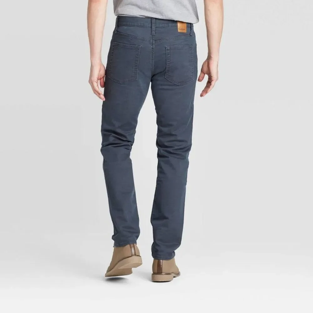 Men's Heavyweight Stretch Denim Slim Fit Jeans (34x30) - Galaxy Blue